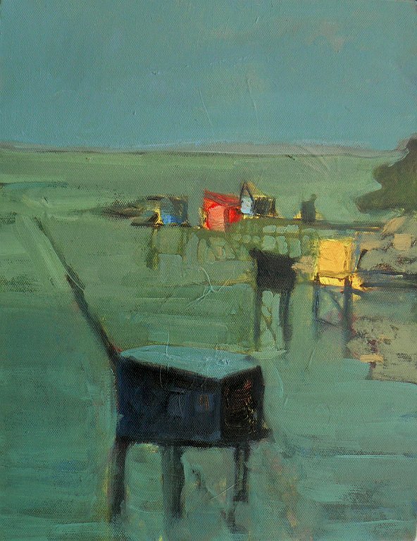 carrelets - 5F - huile sur toile